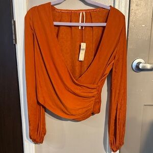 Anthropologie Elegant Orange Women's Top